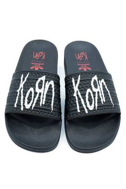 Adidas X Korn Adilette Schuh Schwarz / Weiss / Scharlachrot 