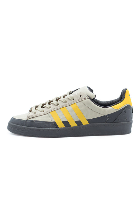 Adidas X Pop Trading Company Campus ADV Shoe Grey Six / Active Gold / Clay Brown - BONKERS