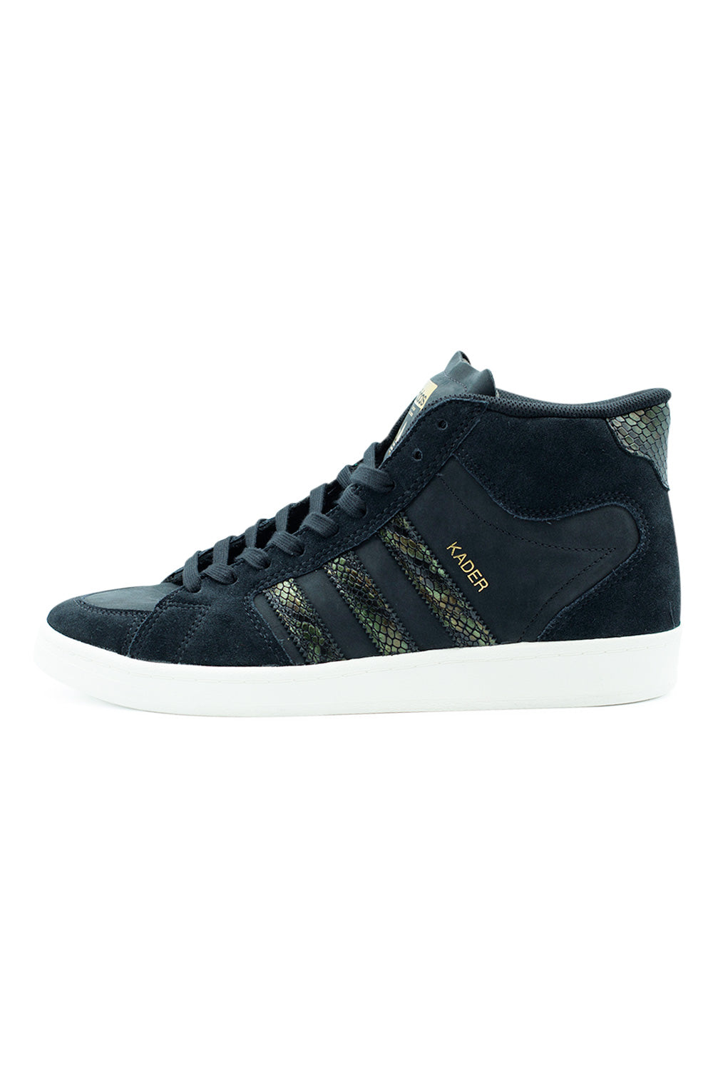 Adidas Superskate Kader Sylla Core Black Supplier Color Off White, high-top skate shoe blending 70s heritage with modern adidas skateboarding style.