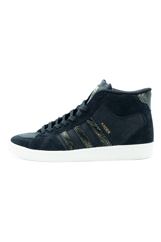 Adidas Superskate Kader Sylla Core Black Supplier Color Off White, high-top skate shoe blending 70s heritage with modern adidas skateboarding style.