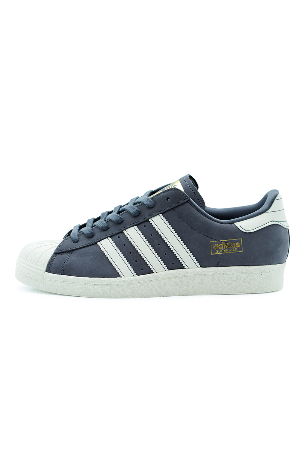 Adidas Superstar 80 ADV Aurora Onix Chalk White Off White skate shoes with leather upper, classic shell toe and Three Stripes side view