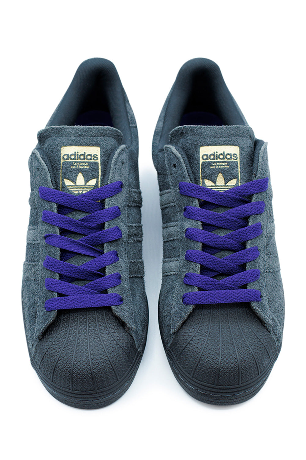 Adidas Superstar ADV Shoe Carbon / Carbon / Collegiate Purple - BONKERS