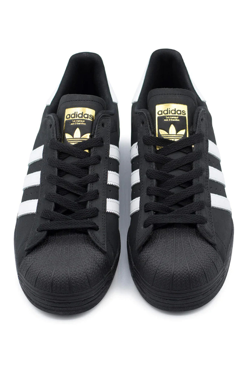 Adidas shoes black and white gold best sale