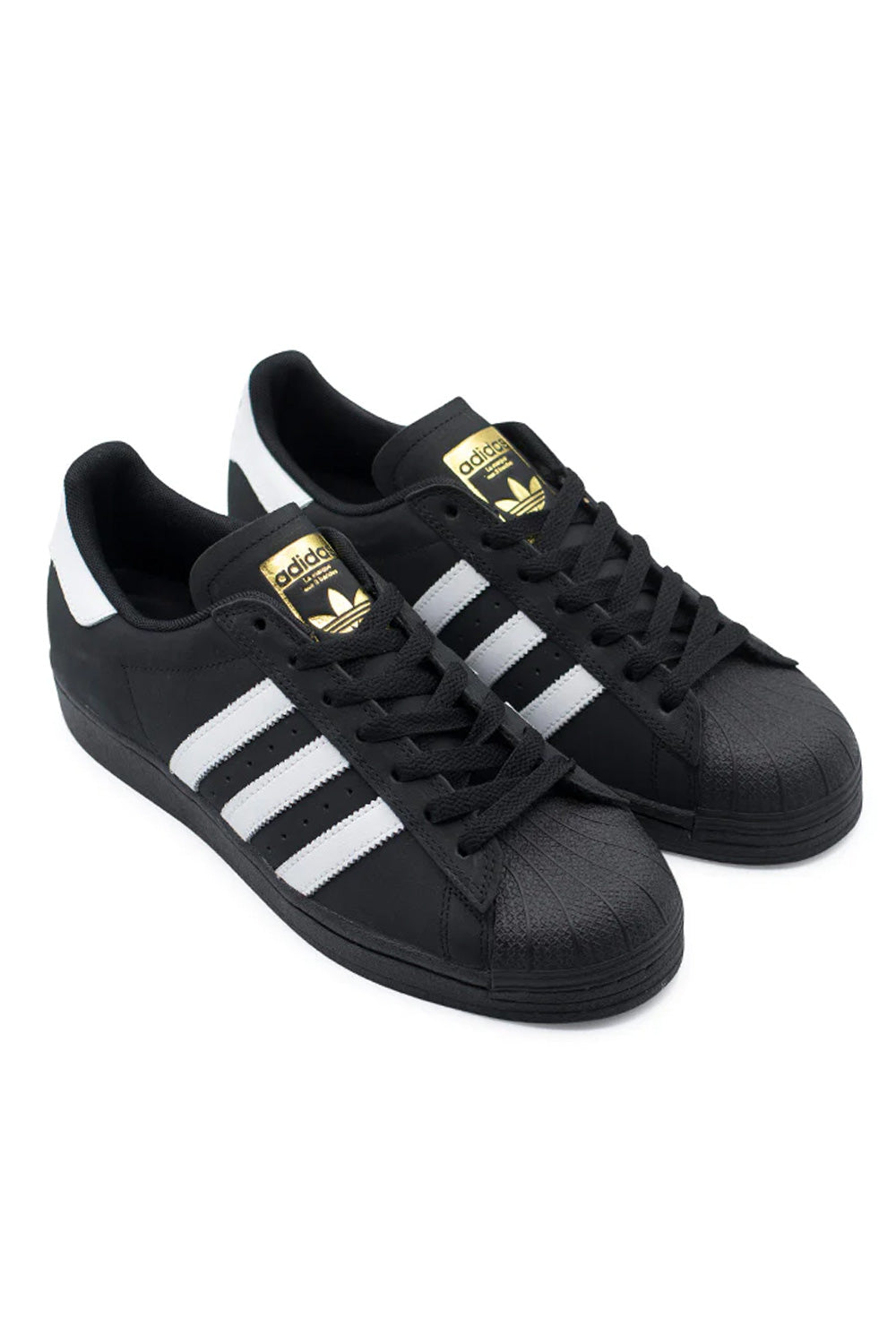 Adidas superstar core black  shop cloud white  gold metallic