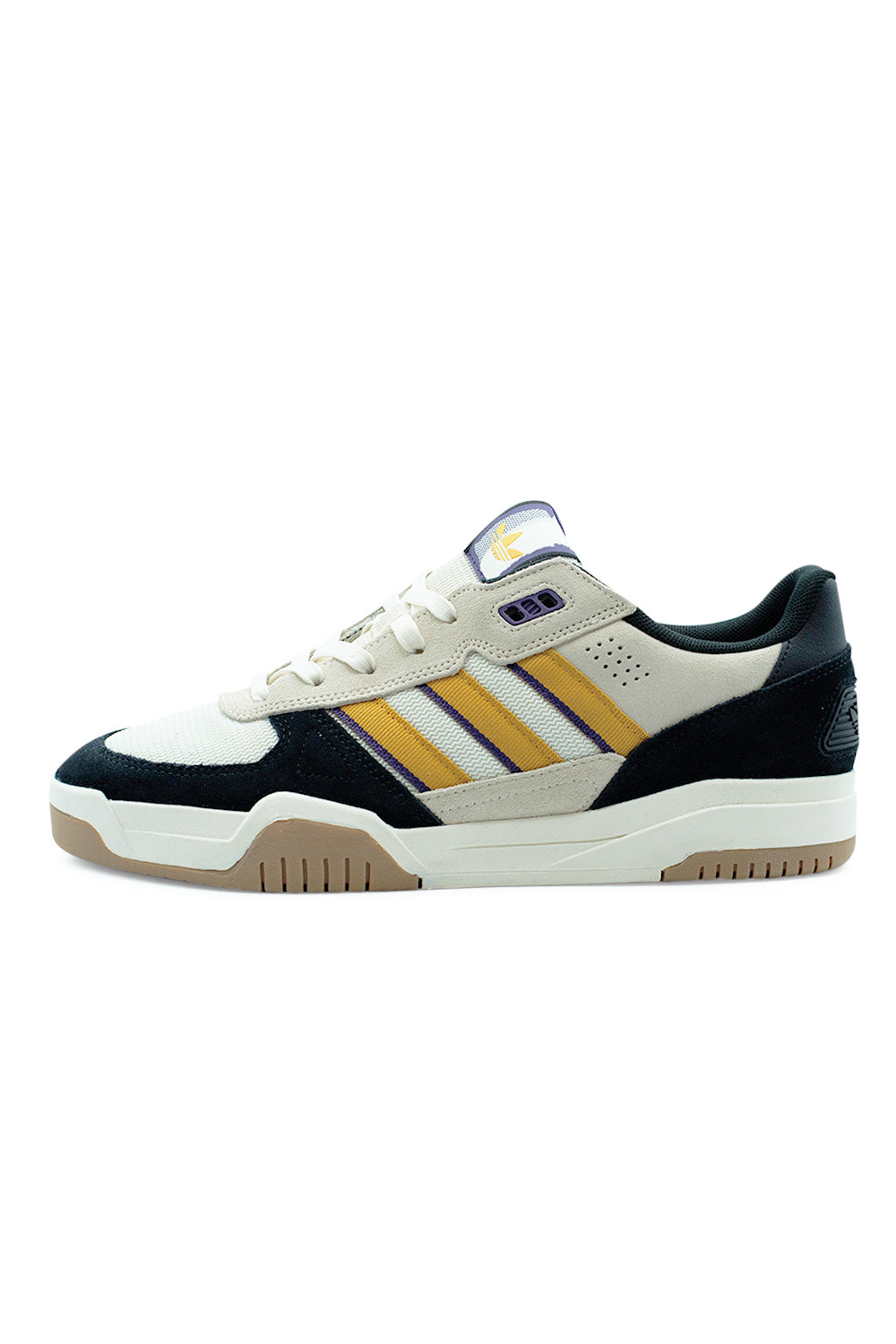 adidas Tekkira Cup Cream White Off White sneaker side view featuring low profile court silhouette, premium suede overlays, mesh panels and durable rubber cupsole for streetwear and skate use