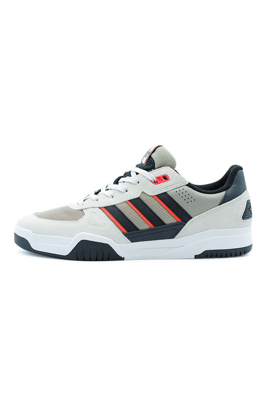 Adidas Tekkira Cup Shoe Orbit Grey Core Black Solar Red – skate shoe with suede mesh upper, cup sole, and LIGHTMOTION cushioning.