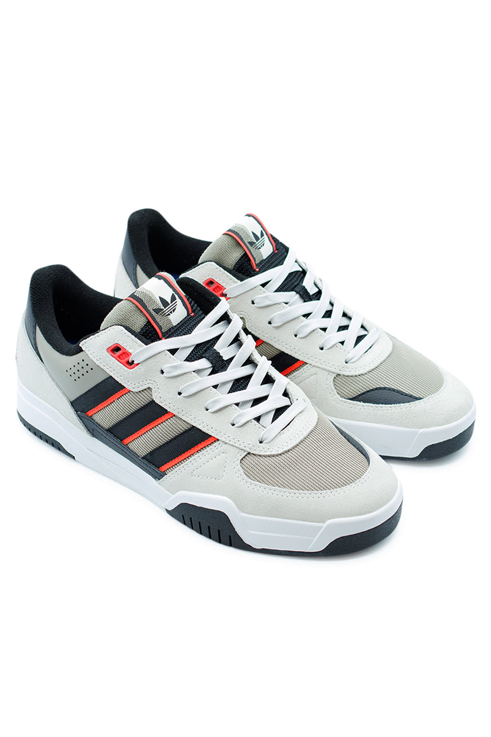 Adidas Tekkira Cup Skate Shoe – Orbit Grey Core Black Solar Red colorway with suede mesh upper, reinforced durability, and cushioning.