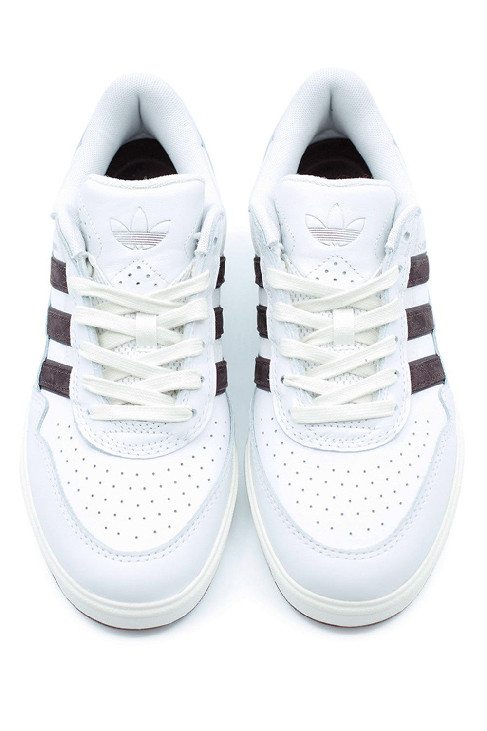 Adidas Tyshawn II x Zach Saraceno – signature skate shoe in Crystal White Shadow Brown Off White with reinforced stitching and Lightstrike.