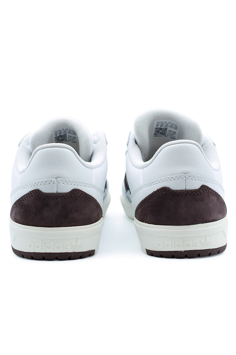 Adidas Tyshawn II Zach Saraceno edition – durable leather skate shoe in Crystal White Shadow Brown Off White with cushioned cup sole.