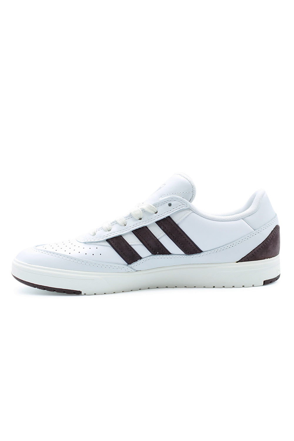 Adidas Tyshawn II Zach Saraceno Shoe – skateboarding sneaker with leather nubuck upper, durable stitching, and cup sole in Crystal White.