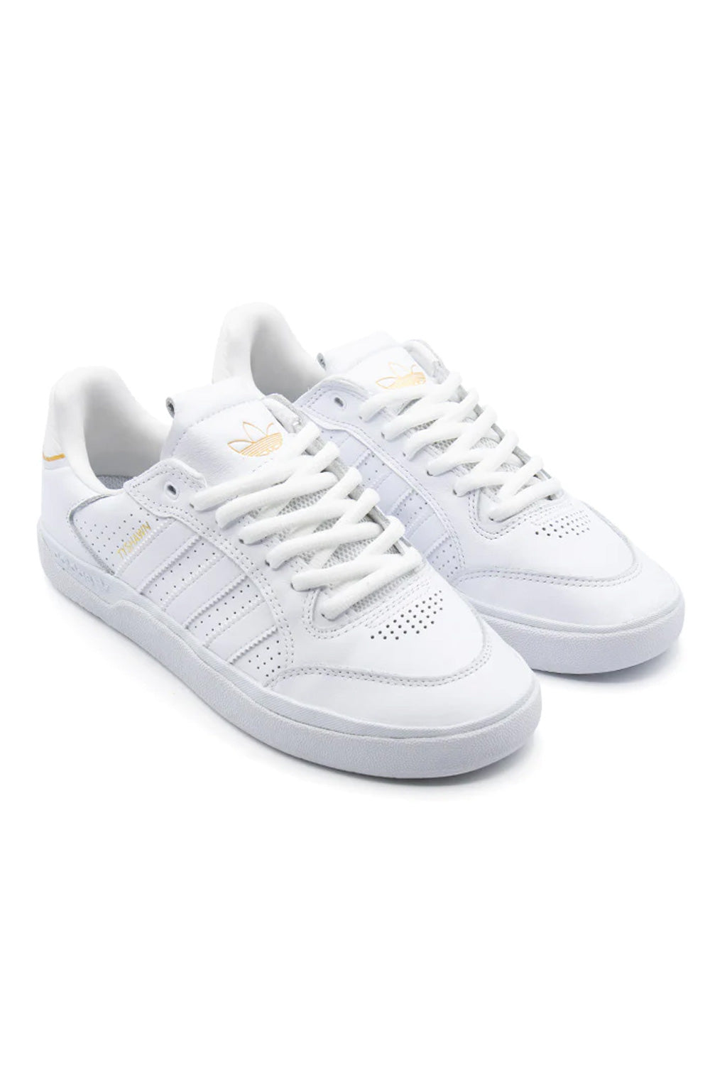 Adidas Tyshawn Low Shoe Cloud White / Cloud White / Gold Metallic - BONKERS