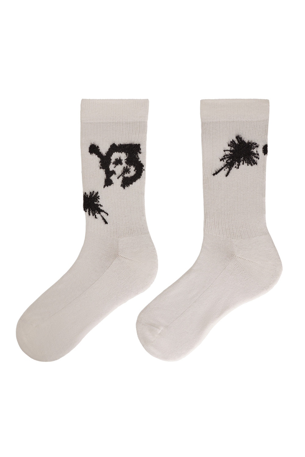 Adidas Y-3 X Chito Graphic Crew Socks White