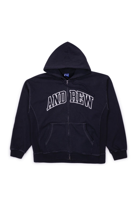 Andrew Miami Arch Zip Hoodie Black - BONKERS