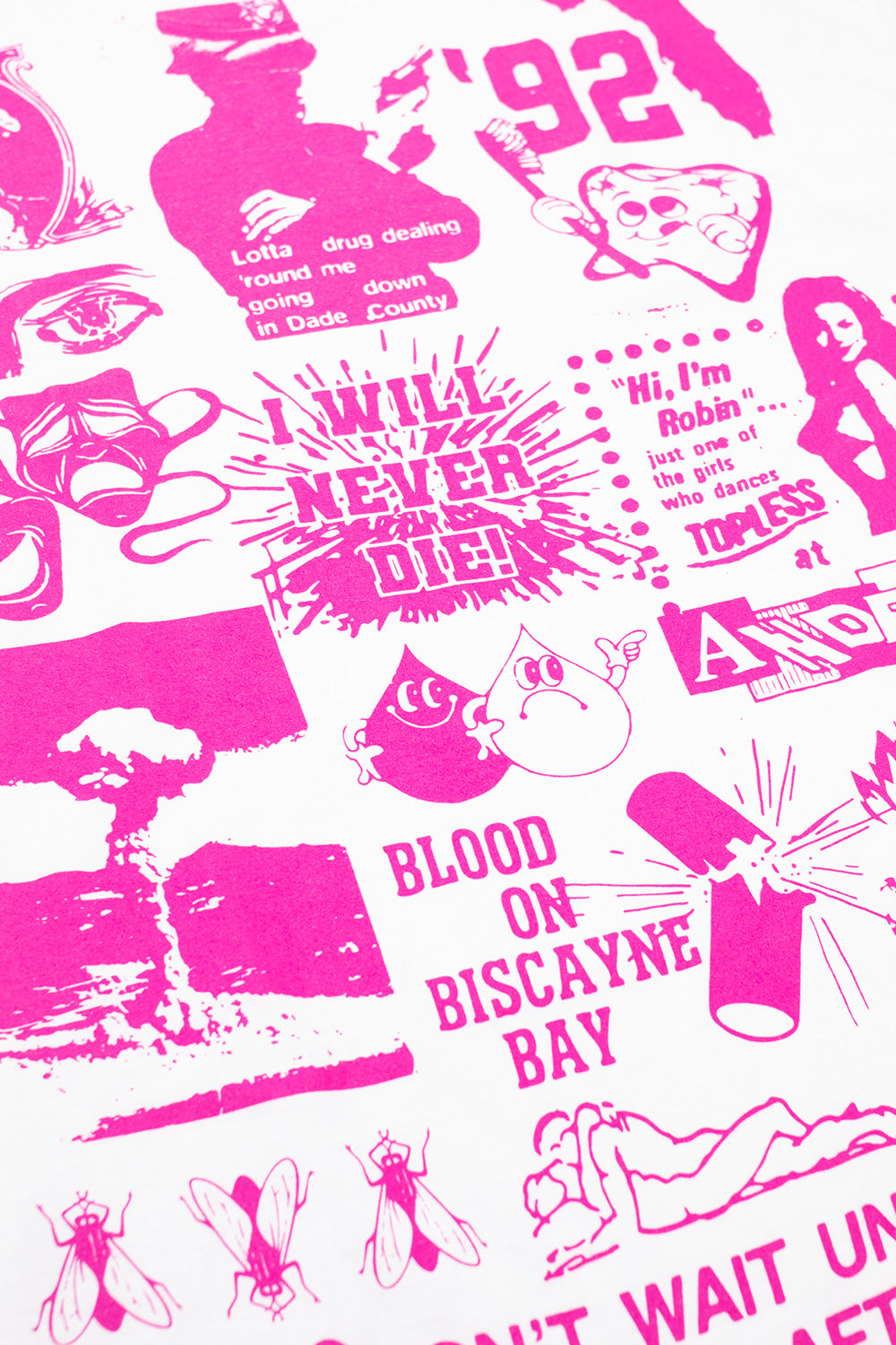 Andrew Miami Never Die T-Shirt White - BONKERS