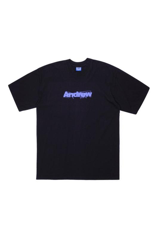 Andrew Miami Scratchy Logo T-Shirt Black - BONKERS