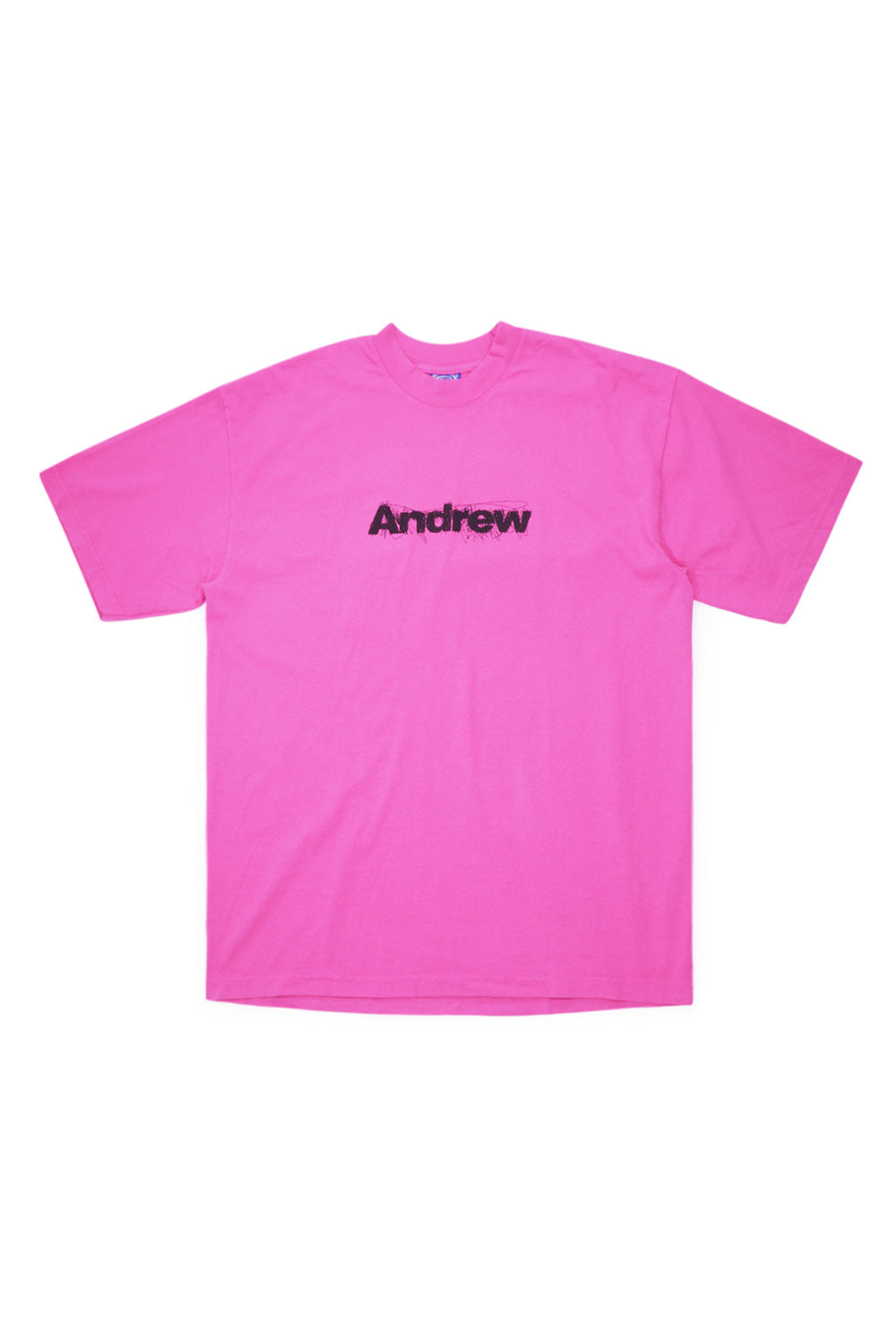Andrew Miami Scratchy Logo T-Shirt Magenta - BONKERS