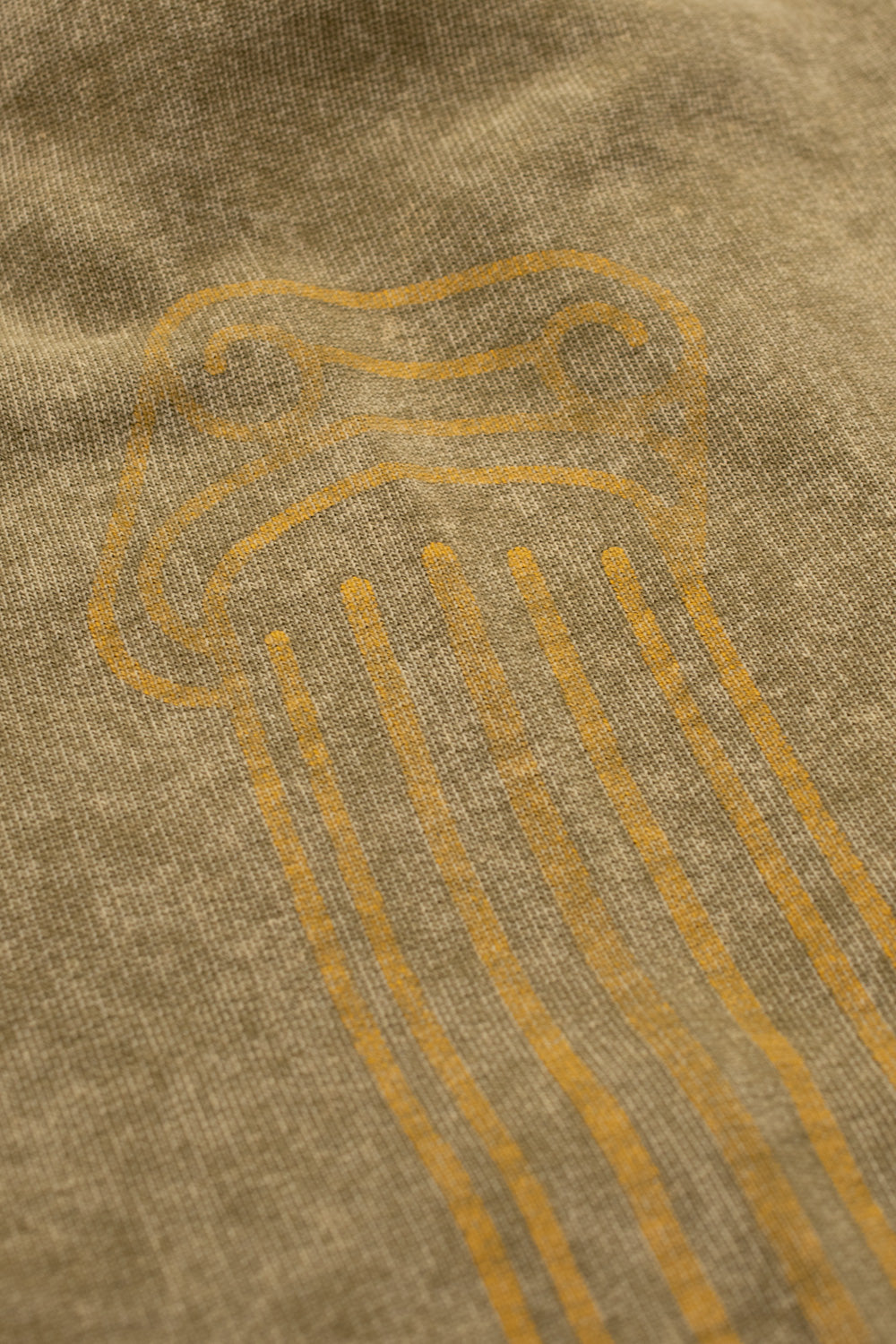 "Aries Acid Column Hoodie Olive – Olive-grüner Hoodie aus hochwertigem Material mit einzigartigem Acid-Design"

