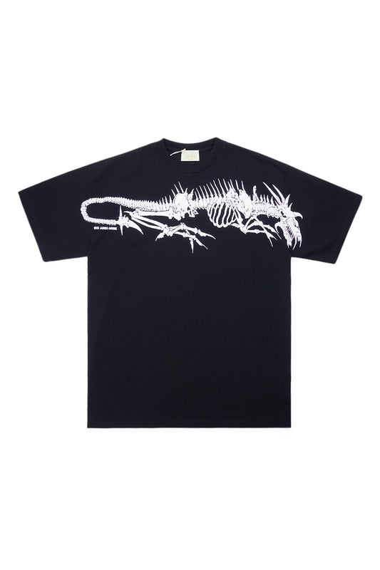 Aries Acid Dragon Skeleton T-Shirt Black - BONKERS