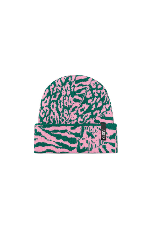 Aries Animal Beanie Green - BONKERS