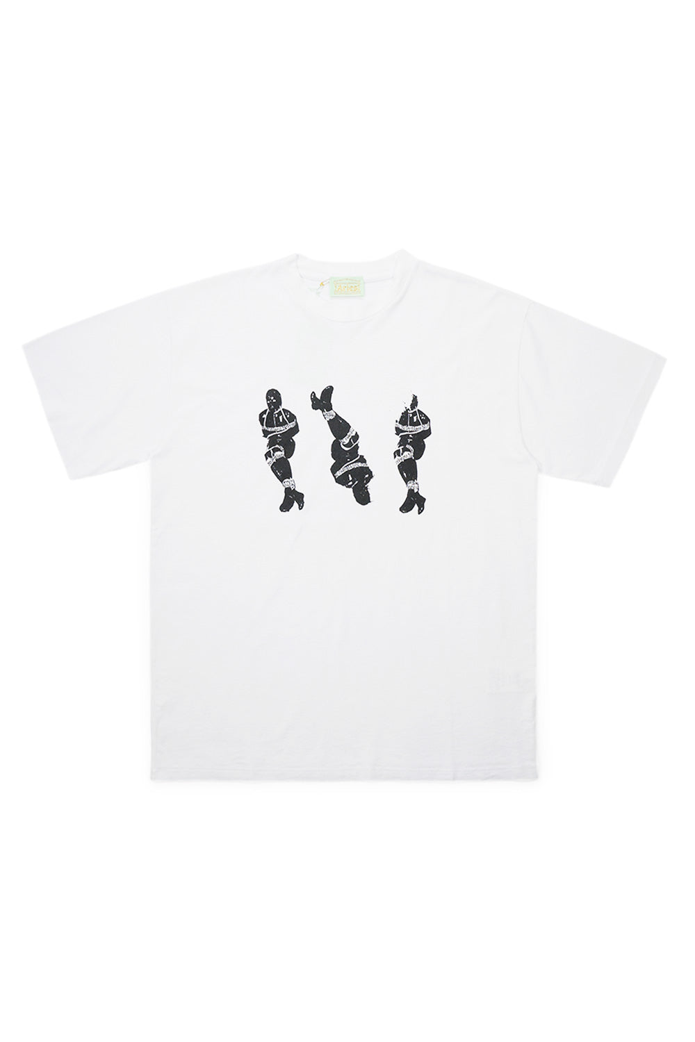 "Aries Bondage T-Shirt White – Weißes T-Shirt mit einzigartigem Bondage-Design für trendbewusste Streetwear-Fans"