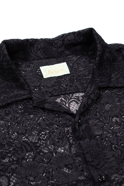 Aries Lace Hawaiian Shirt Black - BONKERS