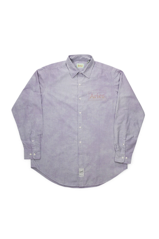 Aries OD Oxford Stripe Shirt Lilac - BONKERS