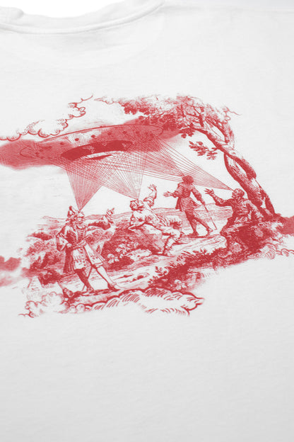 Aries UFO Toile De Jouy T-Shirt Off White - BONKERS