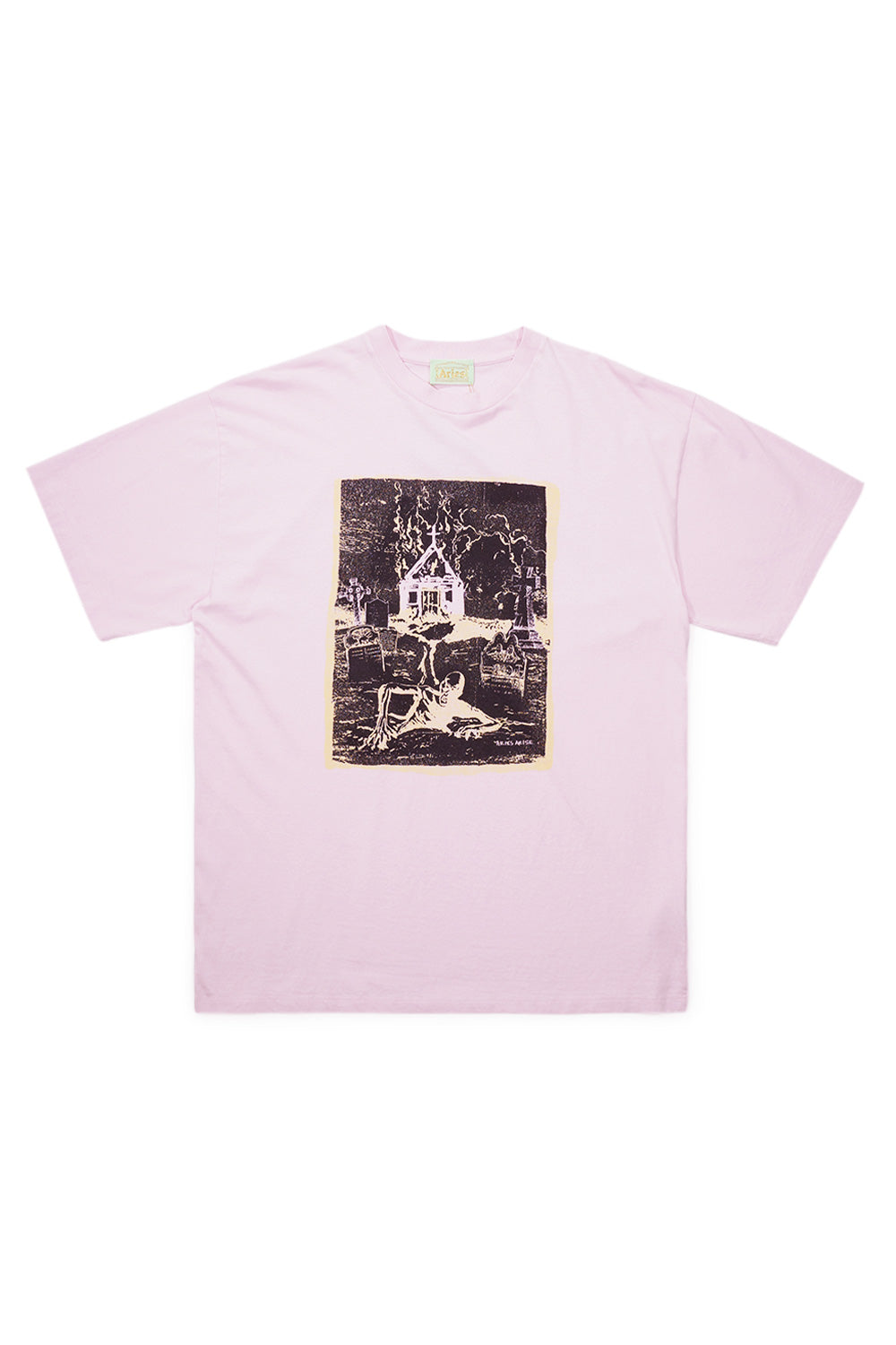 Aries Vintage Surf Satan T-Shirt Lilac - BONKERS