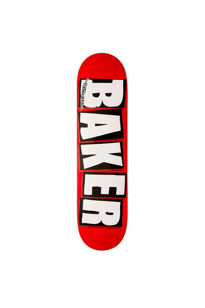 Baker Brand Logo Deck 8,0" (O.G. Shape Rot / Weiss)