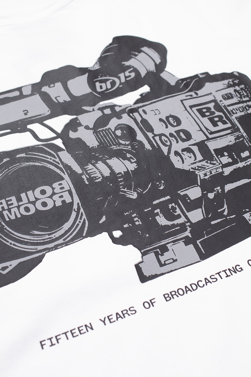 Boiler Room 15 Years Camera T-Shirt White - BONKERS
