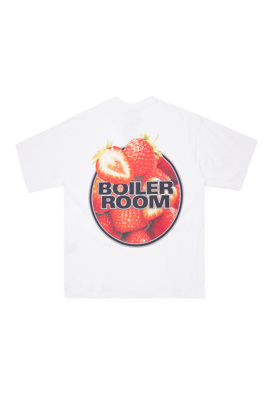 Boiler Room Strawberry Logo T-Shirt White - BONKERS