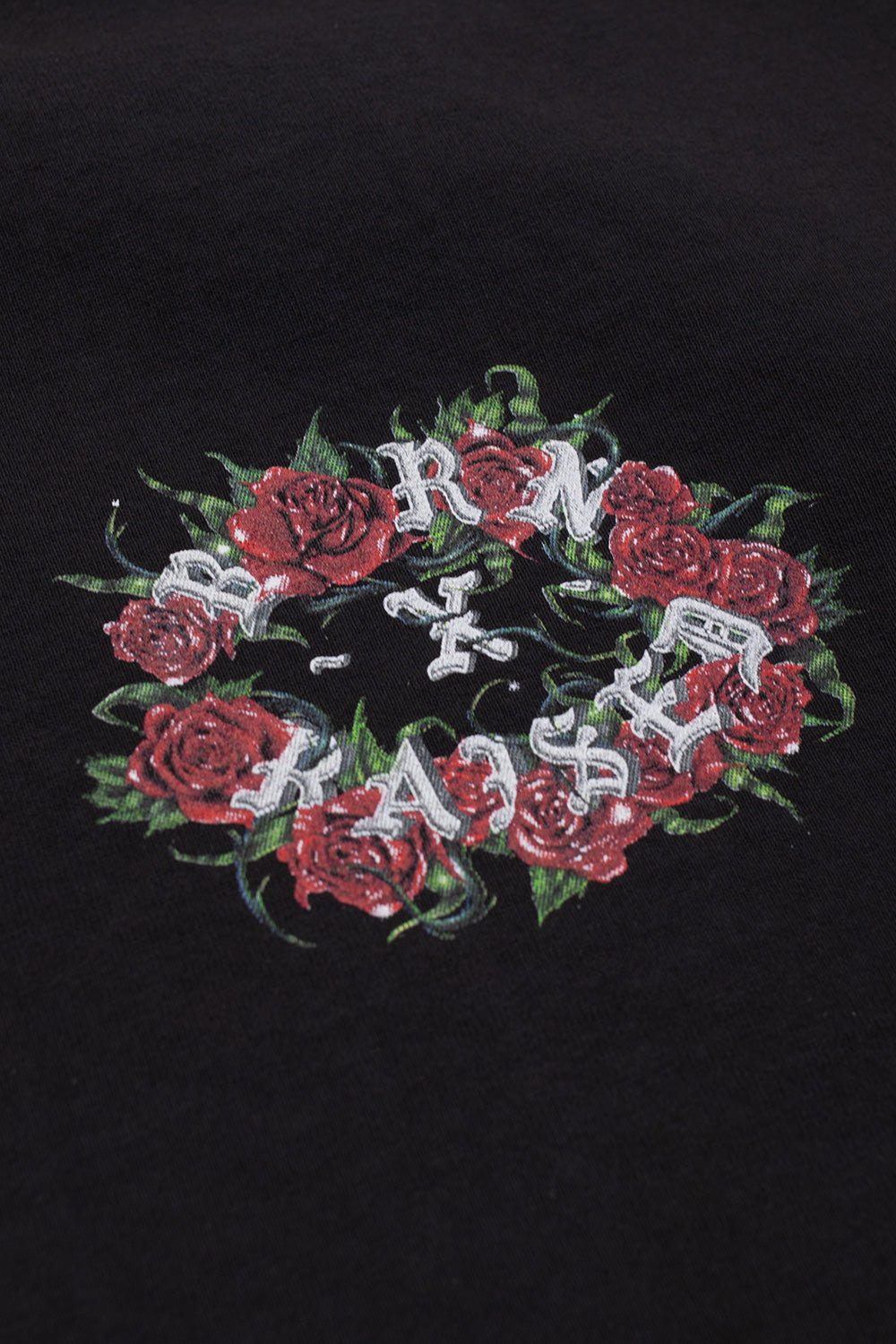 Born X Raised Roses Rocker T-Shirt Black - BONKERS