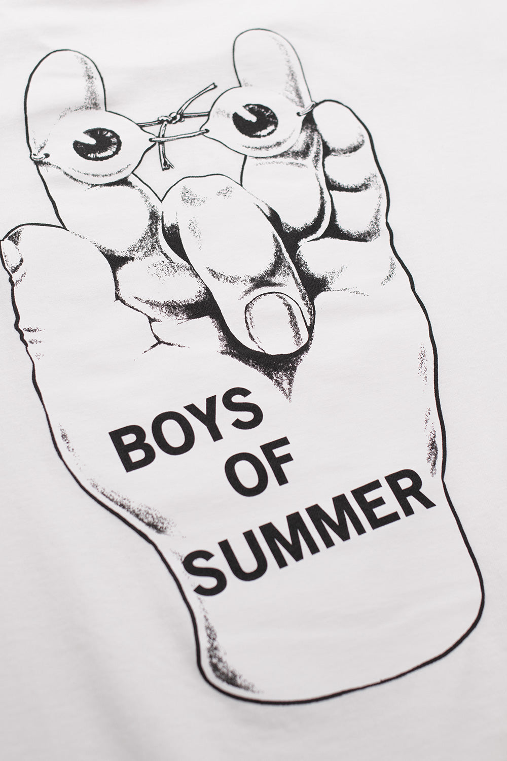 Boys Of Summer Fingers T-Shirt White – Lässiges weißes T-Shirt mit einzigartigem Fingers-Print, ideal für den Sommer-Style