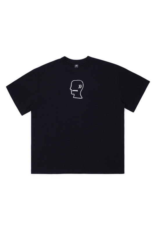 Brain Dead Logohead T-Shirt Black - BONKERS