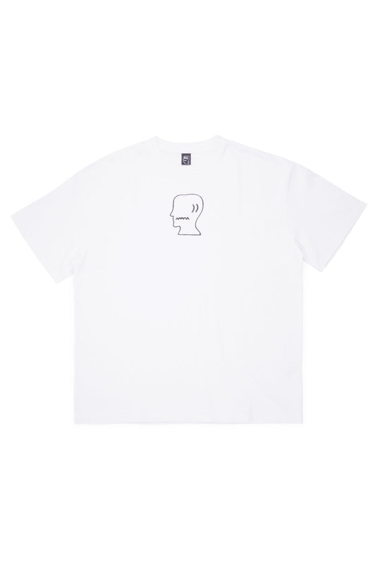 Brain Dead Logohead T-Shirt White - BONKERS