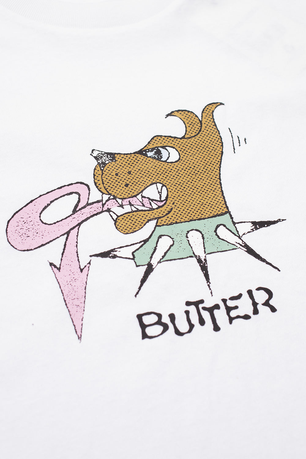 Butter Goods Canine T-Shirt White - BONKERS