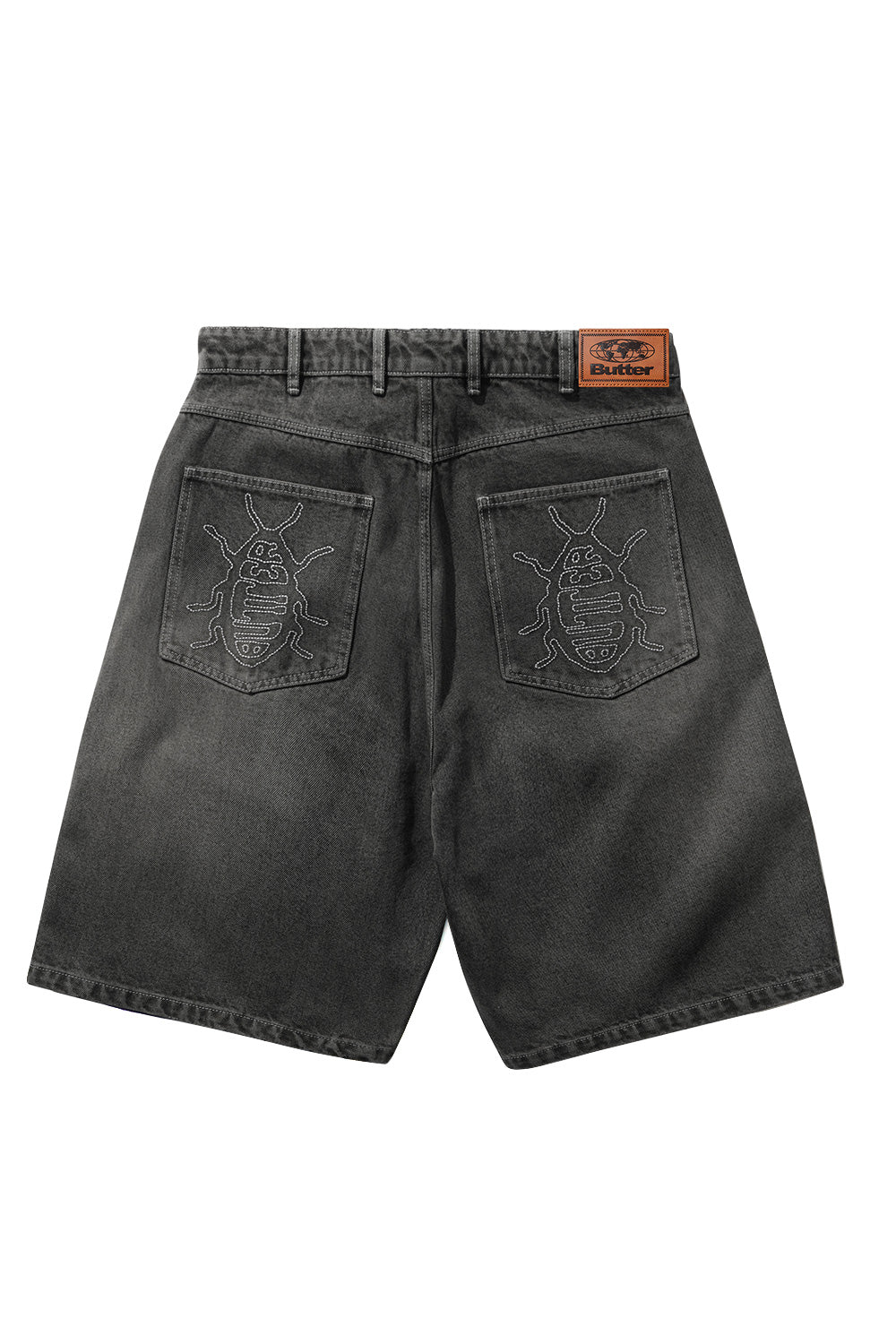 Butter Goods Roach Denim Shorts Black Wash - BONKERS