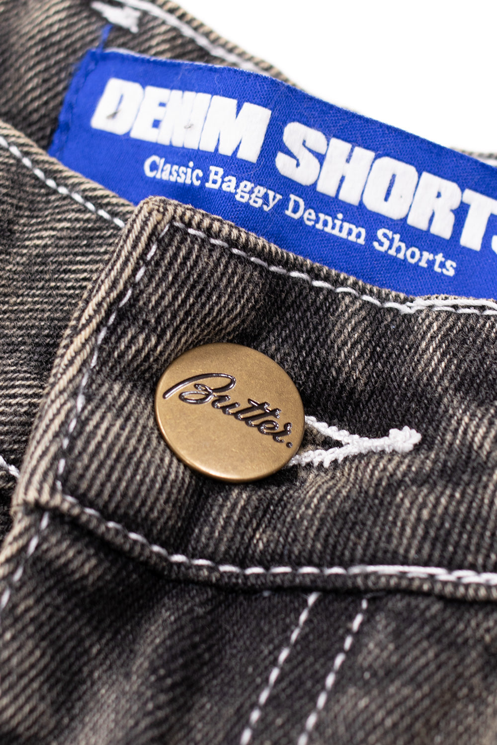 Butter Goods Roach Denim Shorts Black Wash - BONKERS