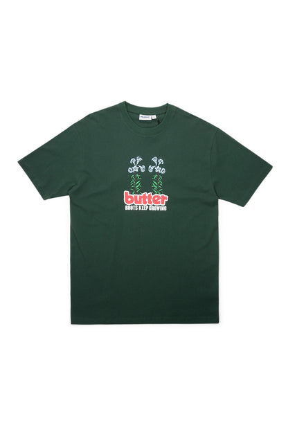 Butter Goods Roots T-Shirt Forest Green - BONKERS