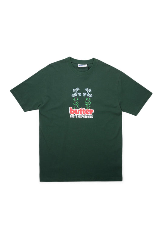 Butter Goods Roots T-Shirt Forest Green - BONKERS