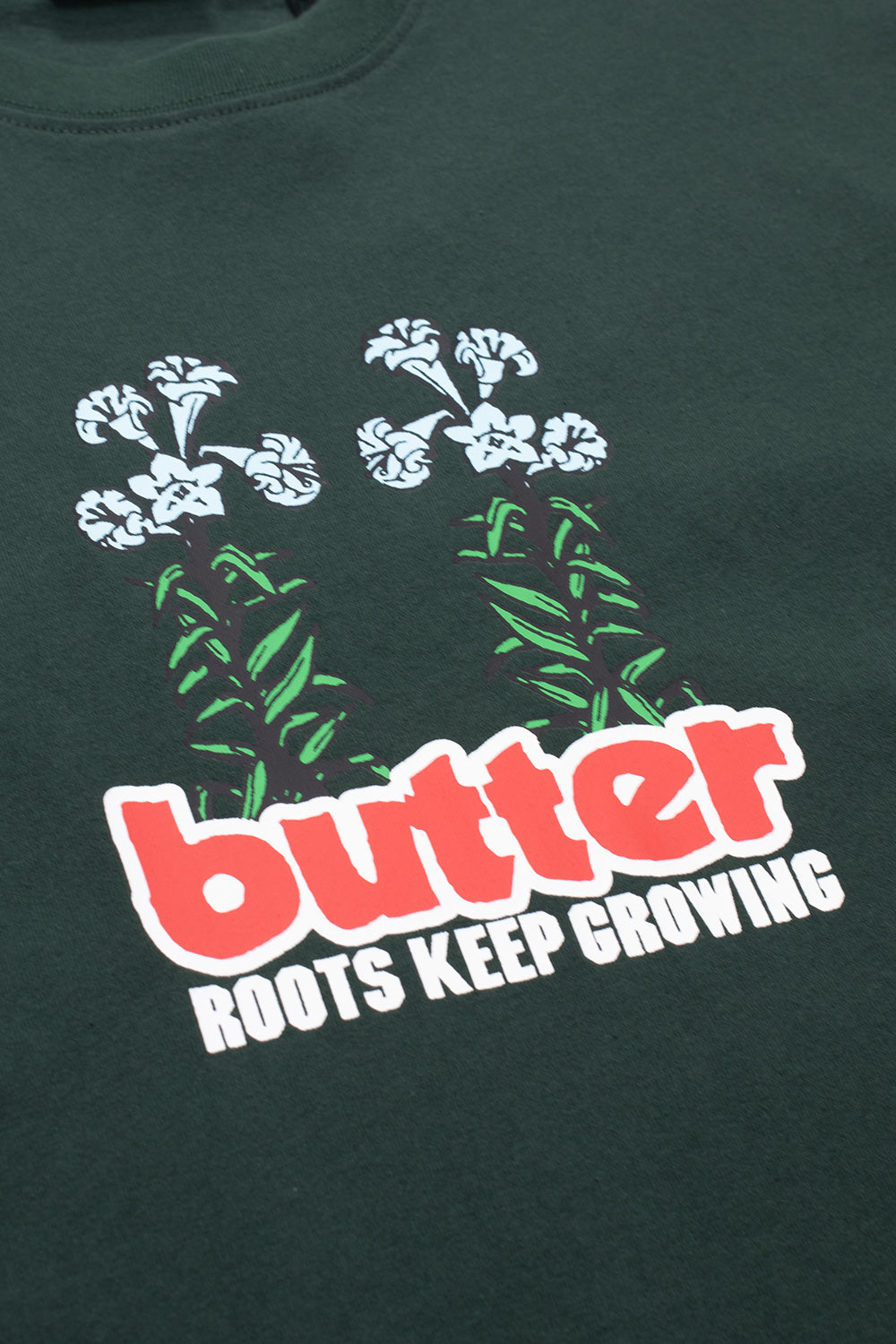 Butter Goods Roots T-Shirt Forest Green - BONKERS