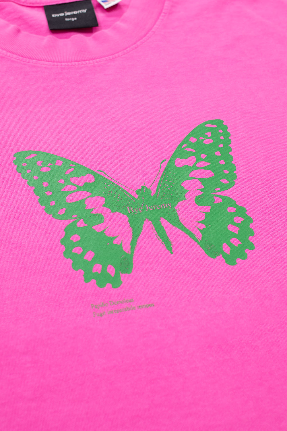 Bye Jeremy Butterfly T-Shirt Pink - BONKERS