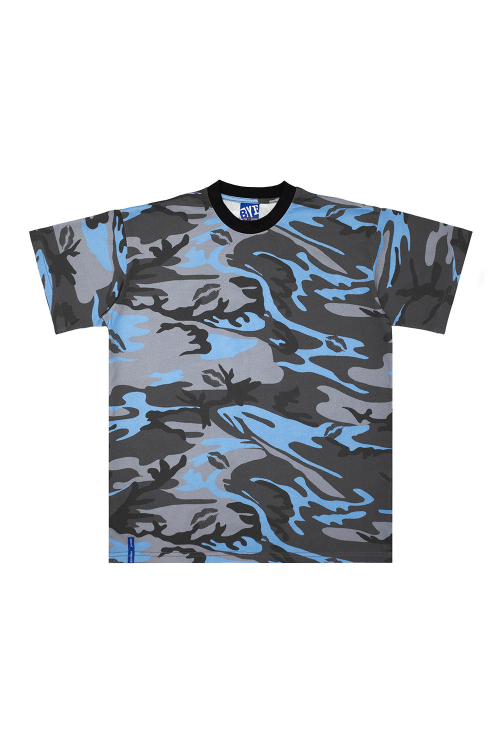 Bye Jeremy Camo T-Shirt Blue