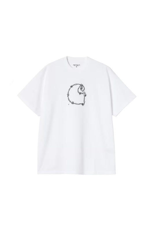 Carhartt WIP Barbwire C T-Shirt White - BONKERS