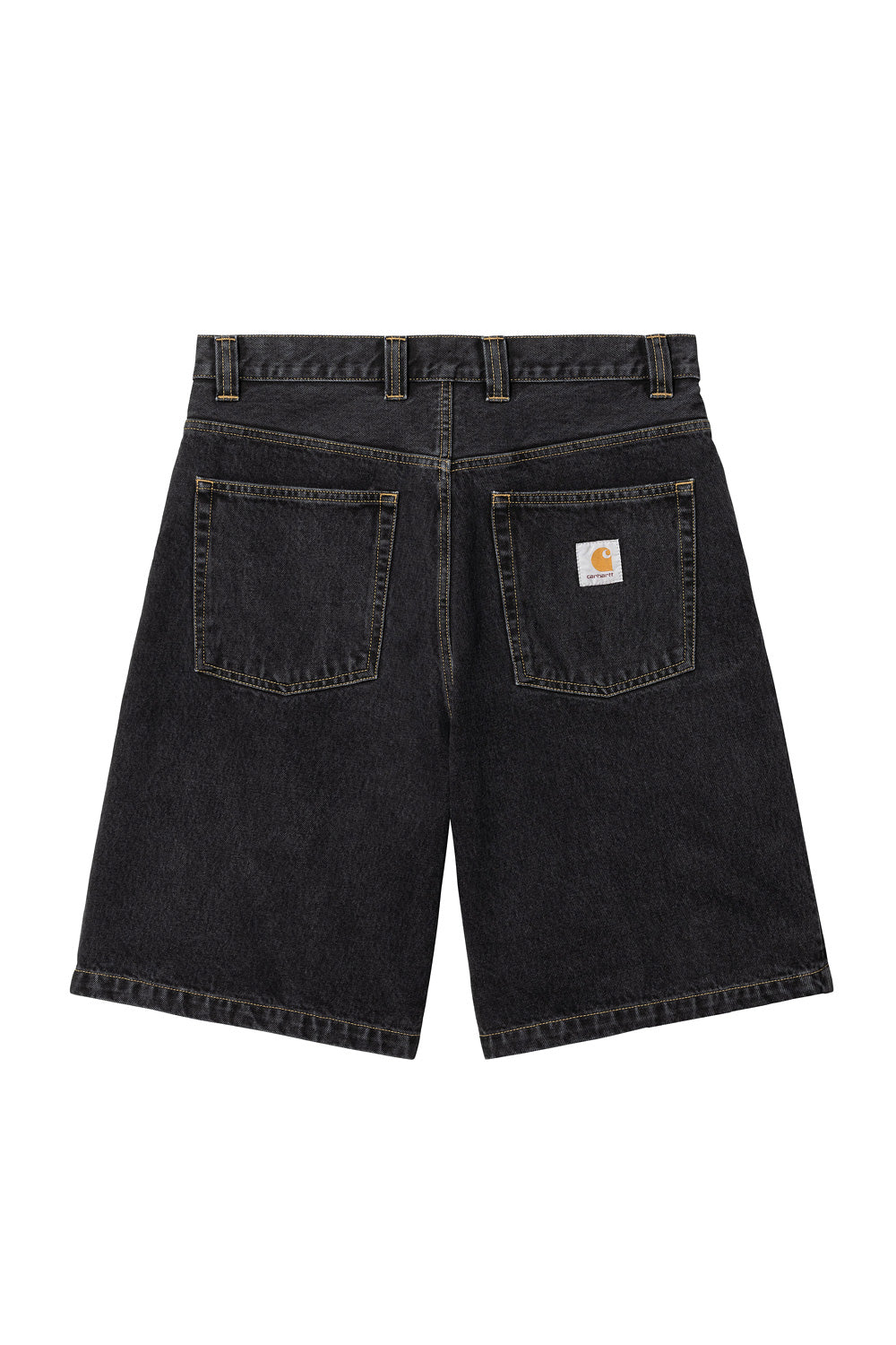 Carhartt WIP Brandon Short Black – Locker geschnittene 13.5 oz Denim-Shorts aus 100 % Baumwolle mit Stone-Wash-Finish für einen authentischen Used-Look.