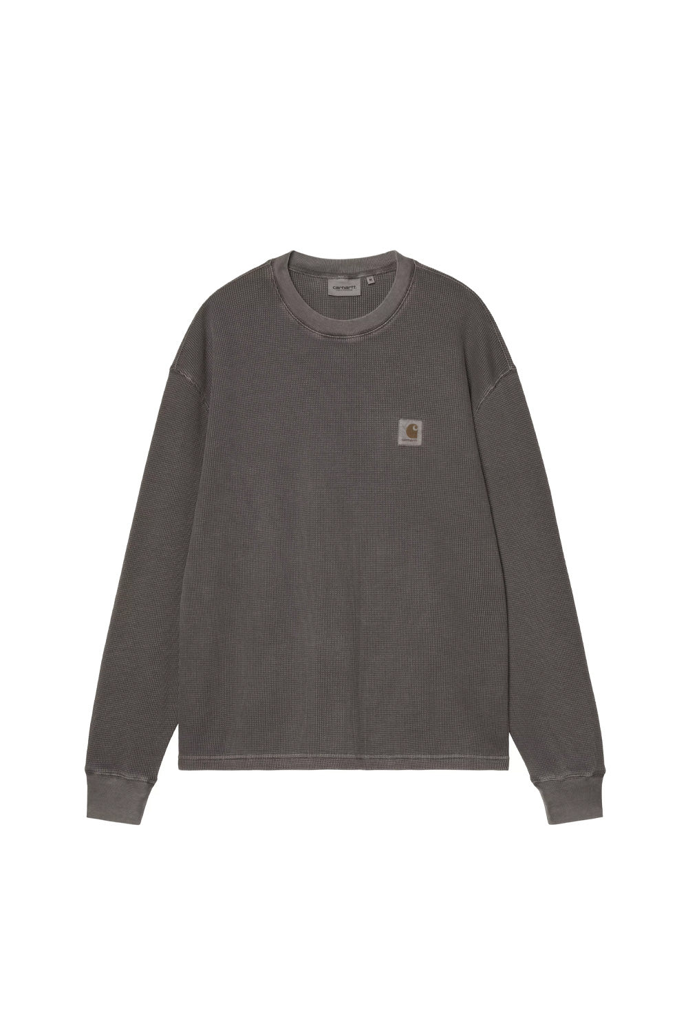 Carhartt WIP Longsleeve Vista Waffle T-Shirt Black (Garment Dyed) - BONKERS