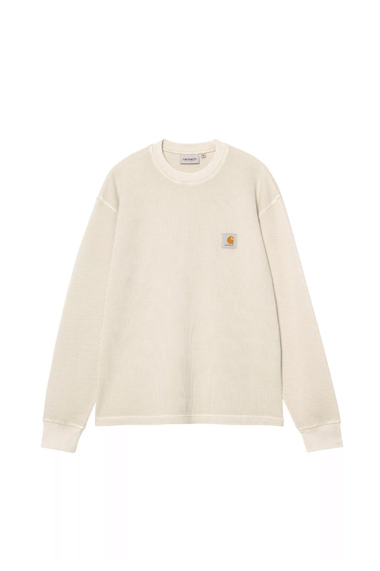Carhartt WIP Longsleeve Vista Waffle T-Shirt Fleur De Sel (Garment Dyed) - BONKERS