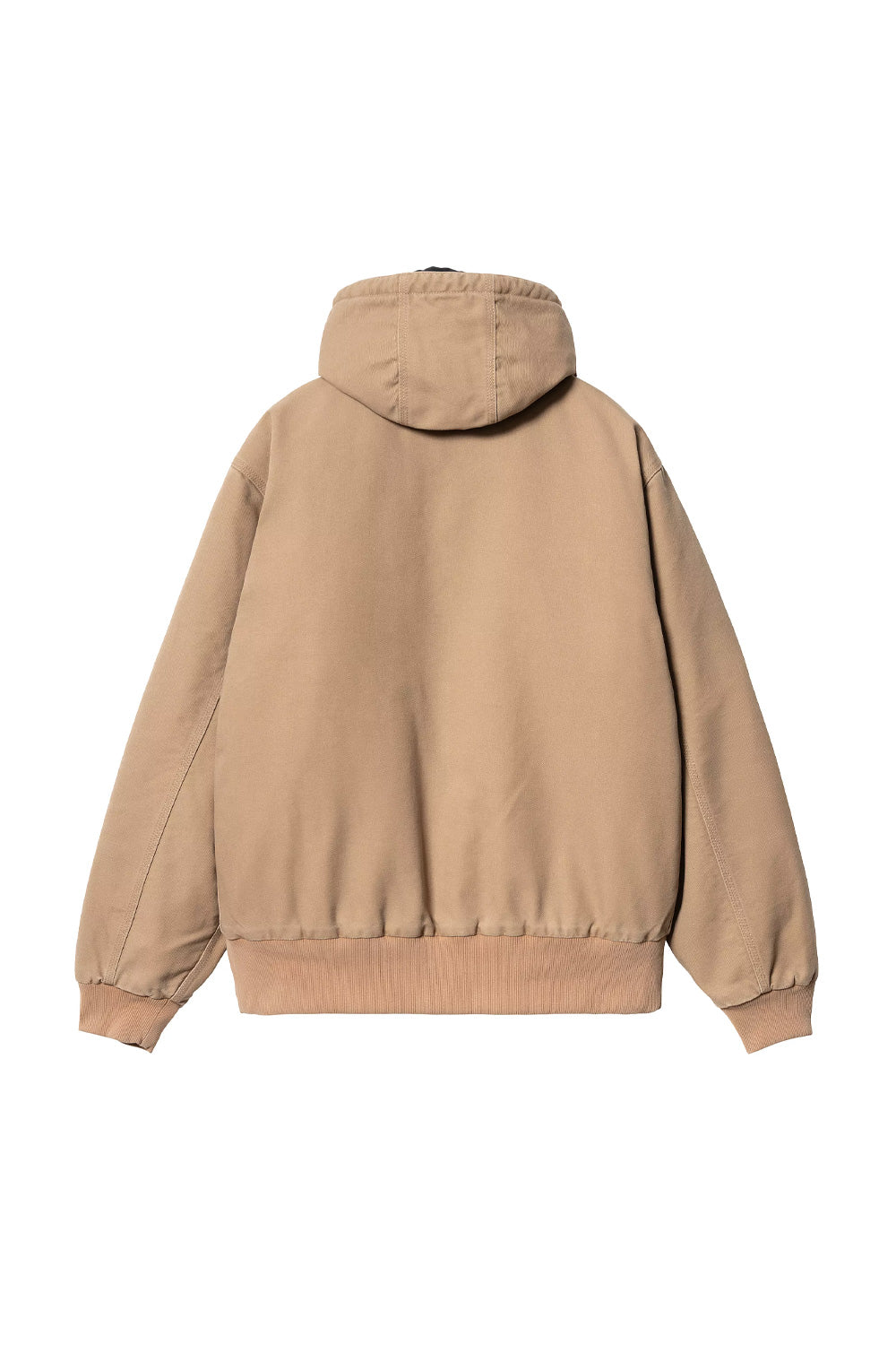 "Rückansicht der Carhartt WIP OG Active Jacket in Peanut Aged Canvas – lockere Passform mit geripptem Saum und Bündchen für optimalen Komfort"