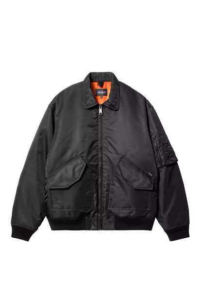 Carhartt WIP Olten Bomber Jacke Schwarz / Kurkuma