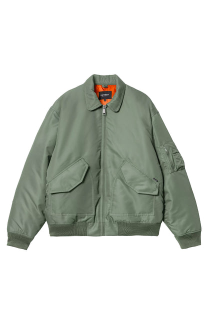 Carhartt WIP Olten Bomber Jacke Entengrün / Kurkuma